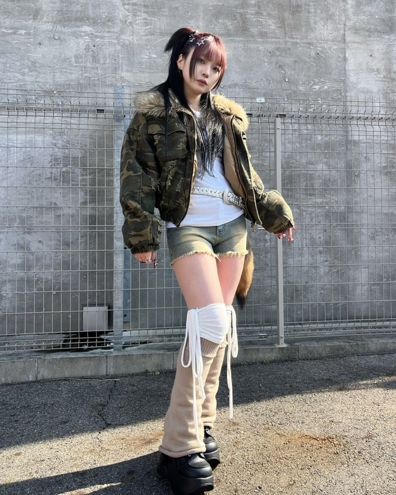 受注制【Never mind the XU】damage military jacket