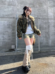 受注制【Never mind the XU】damage military jacket