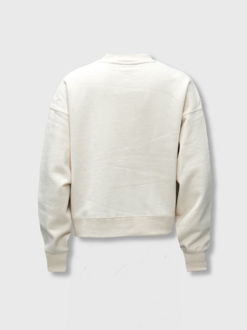 【CS】cropped vneck sweat shirt (ivory)