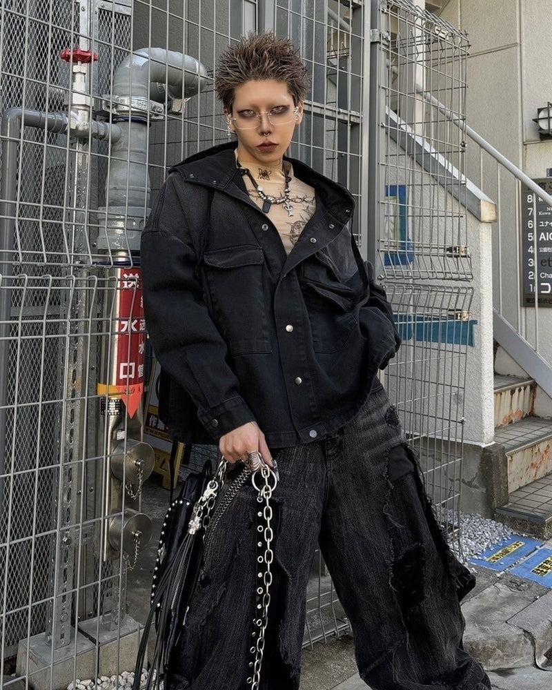 【DIG YOUR OWN GRAVE】PAILOT DENIM HOODIE