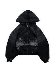 【haveyoudiedbefore?】MM Overdyed Canvas Hoodie / 【ハブユーダイドビフォー?】オーバーダイキャンバスジップアップ長袖パーカー