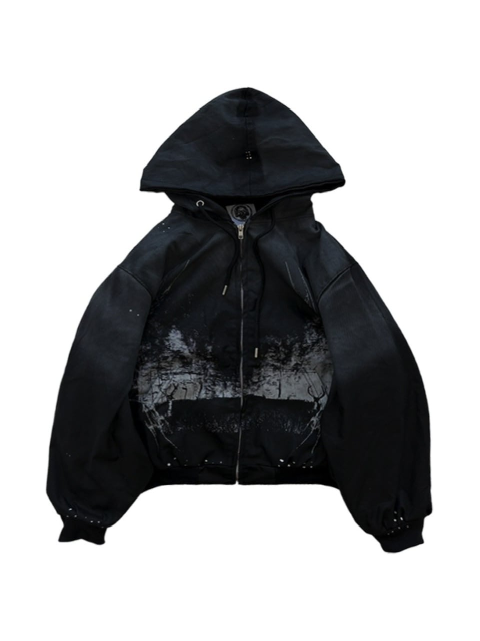 【haveyoudiedbefore?】MM Overdyed Canvas Hoodie / 【ハブユーダイドビフォー?】オーバーダイキャンバスジップアップ長袖パーカー