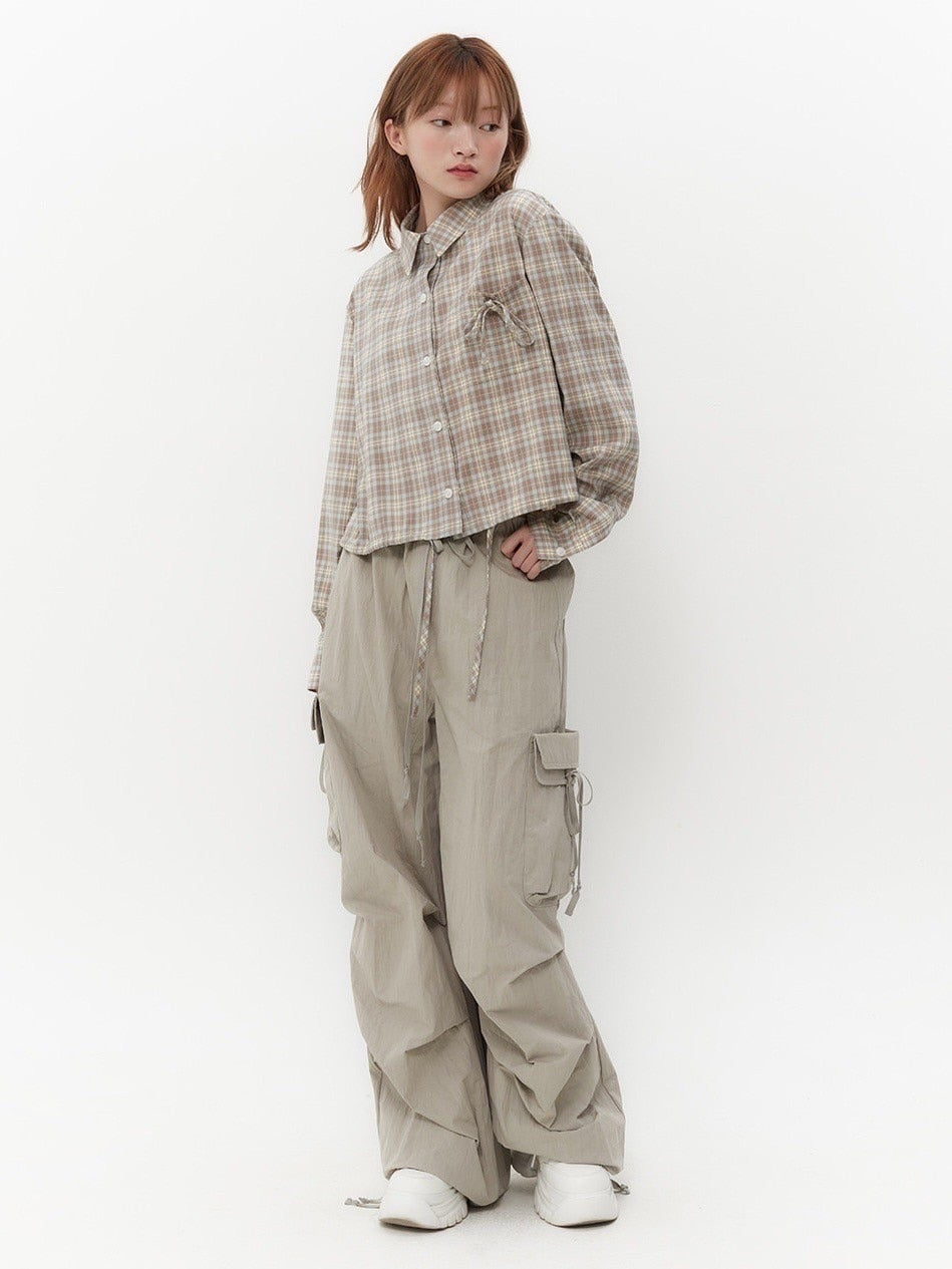 【TUOMIO】STRAPPY CHECK SHIRT