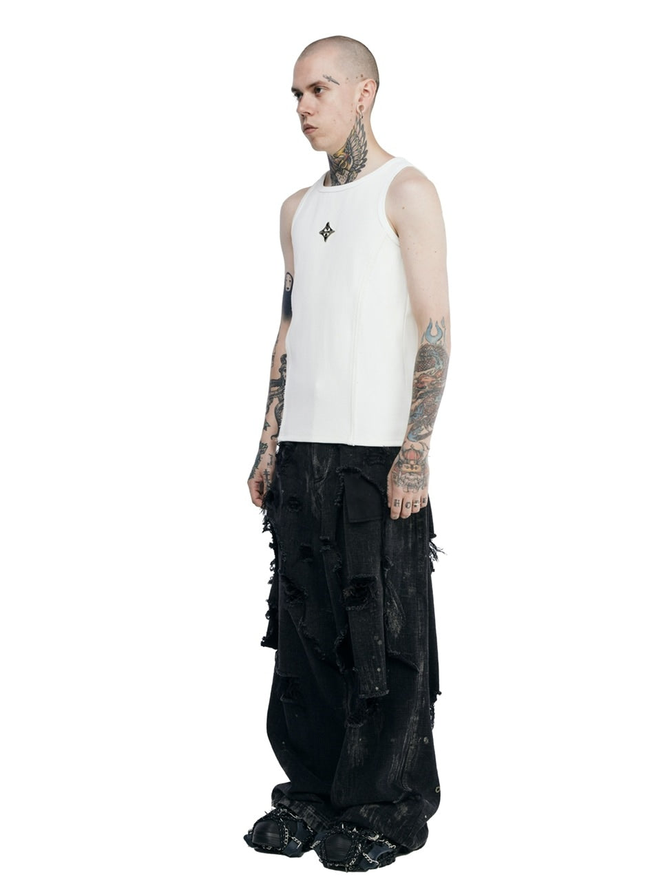 【BLR BLUER】Logo Rivet Sleeveless