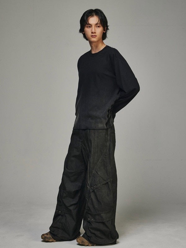 【BLR BLUER】DESTROYED GRADATION WASHING LONG SLEEVE