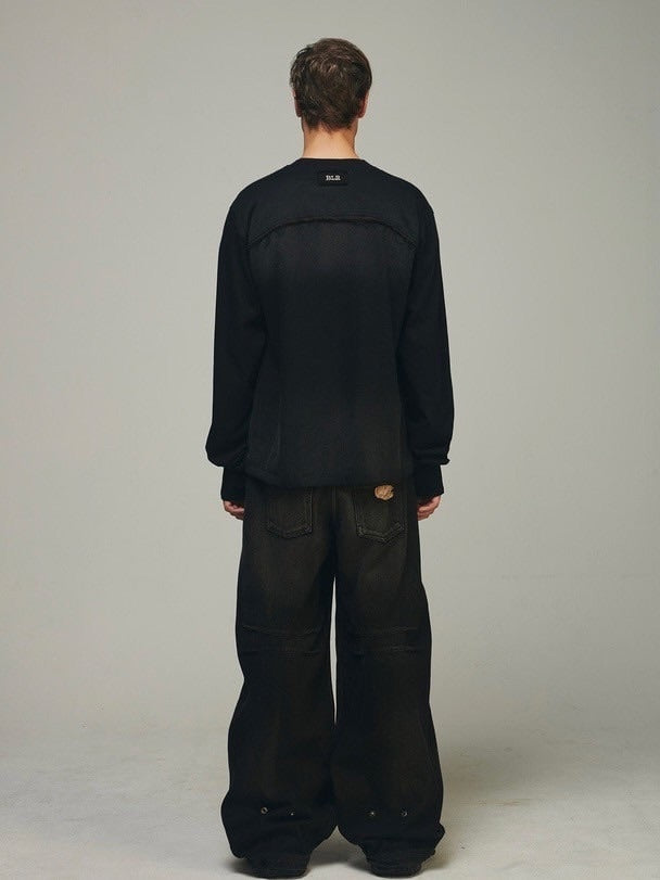 【BLR BLUER】DESTROYED BACK GRADATION WASHING LONG SLEEVE