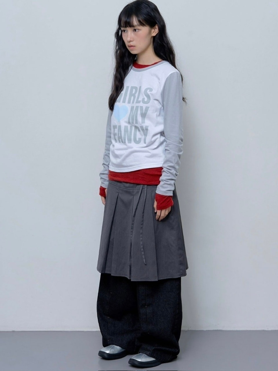 【FANCY CLUB】GIRLS MY FANCY LONG SLEEVE / 【ファンシークラブ】ロゴプリント長袖Tシャツ