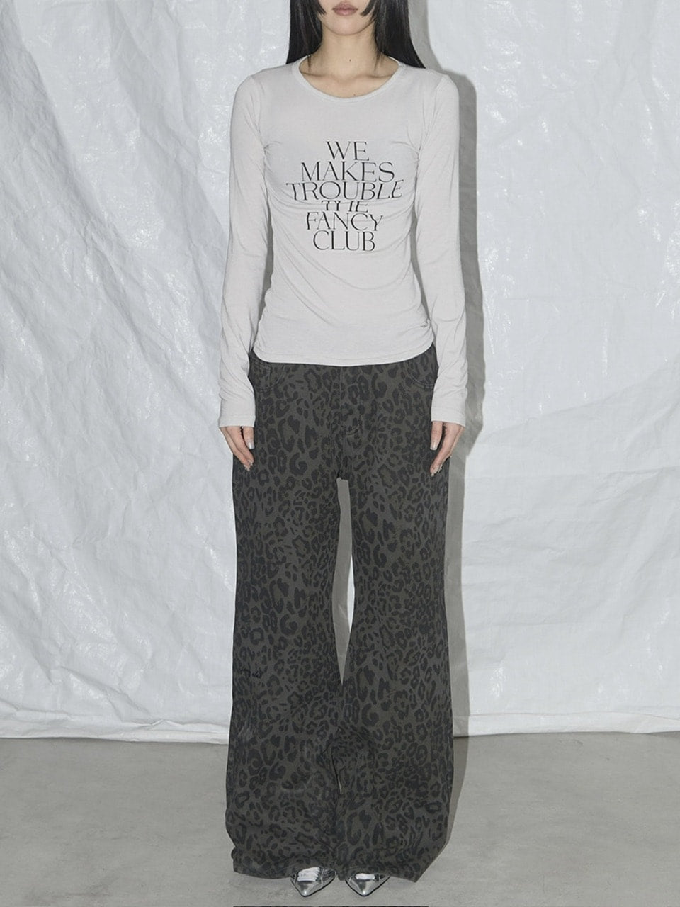 【FANCY CLUB】LEOPARD BOOTCUT PANTS