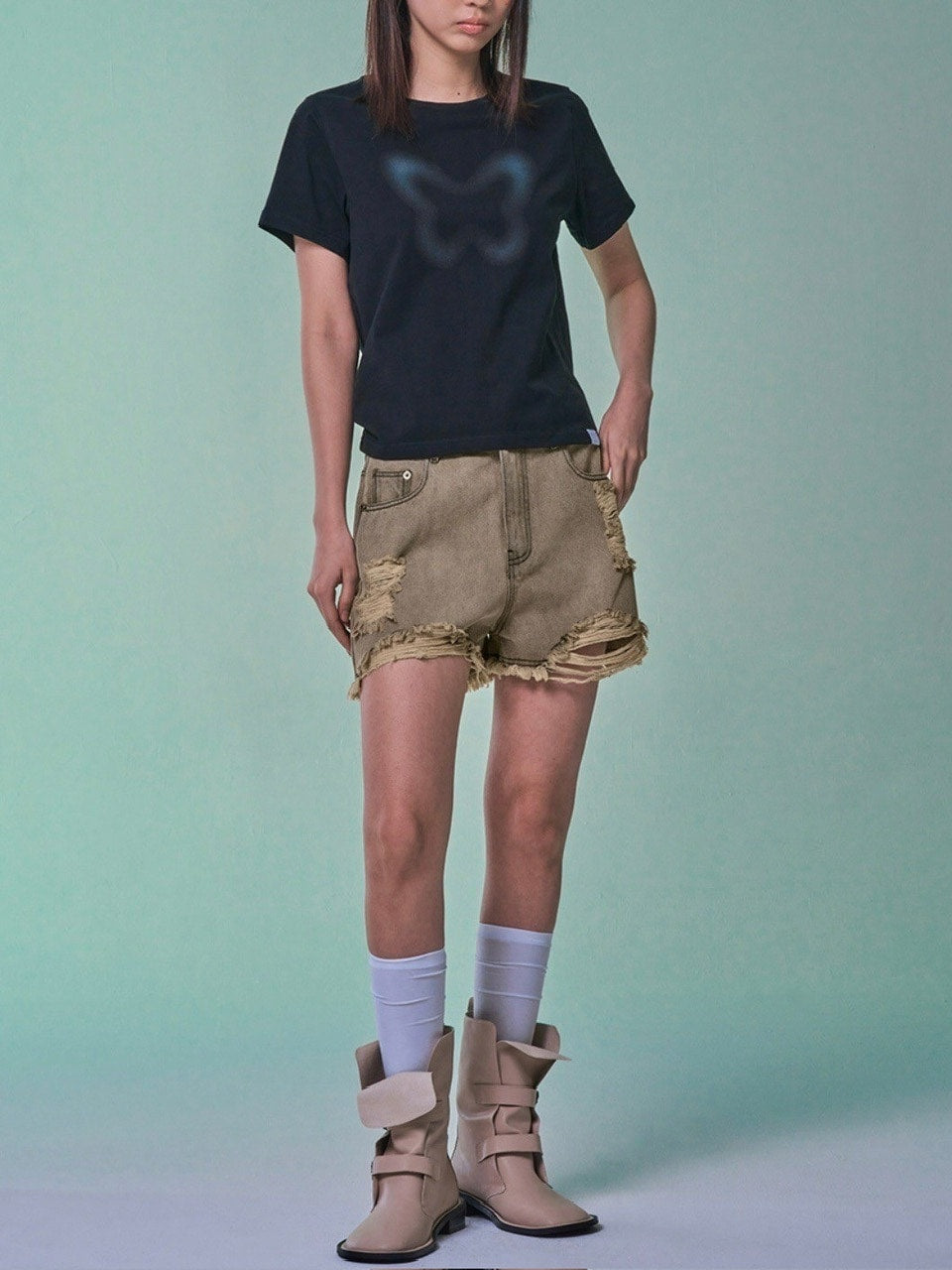 【FANCY CLUB】VINTAGE DENIM SHORTS / 【ファンシークラブ】ビンテージデニムショートパンツ