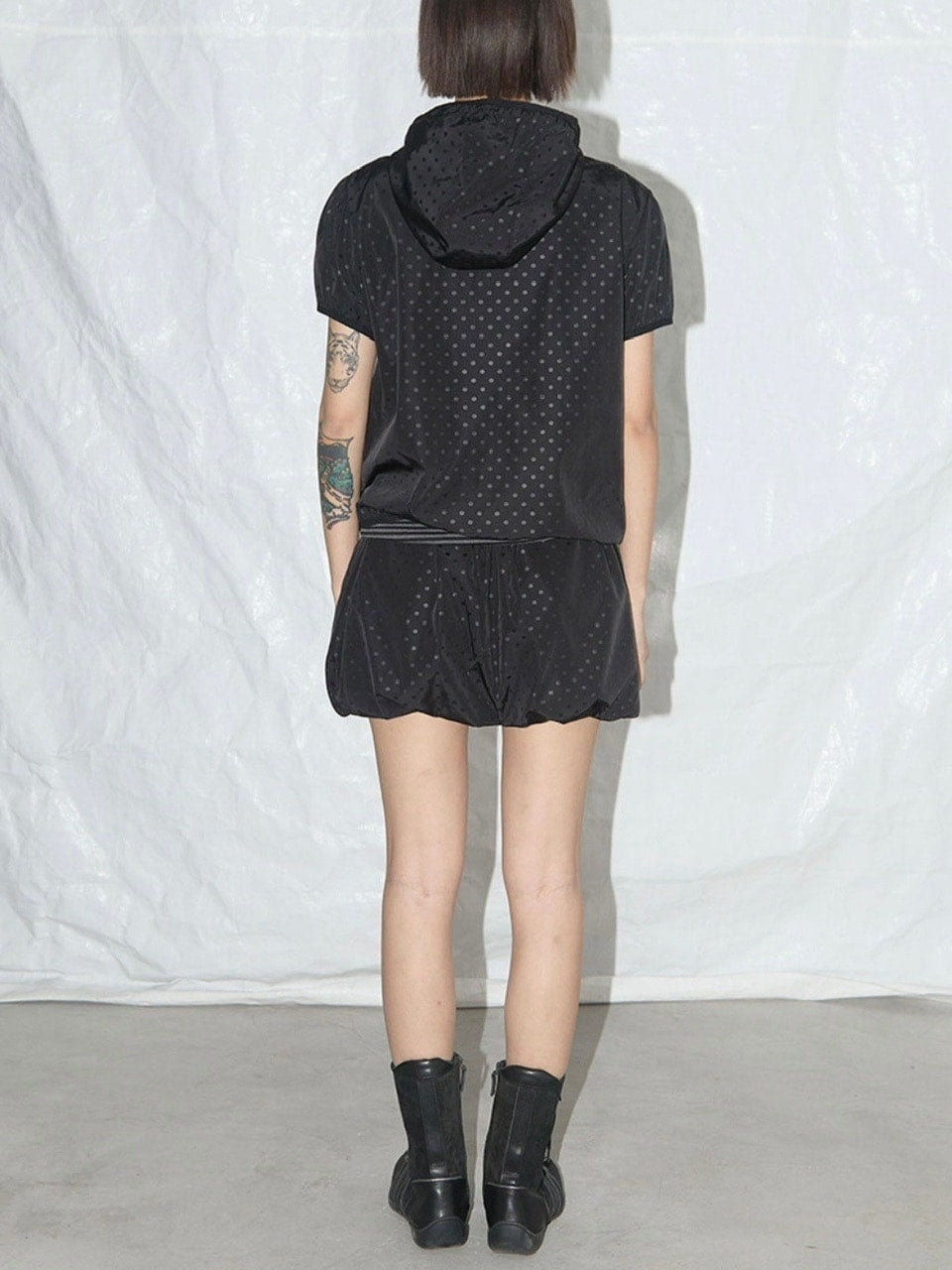 【FANCY CLUB】DOT NYLON BALLOON SKIRT