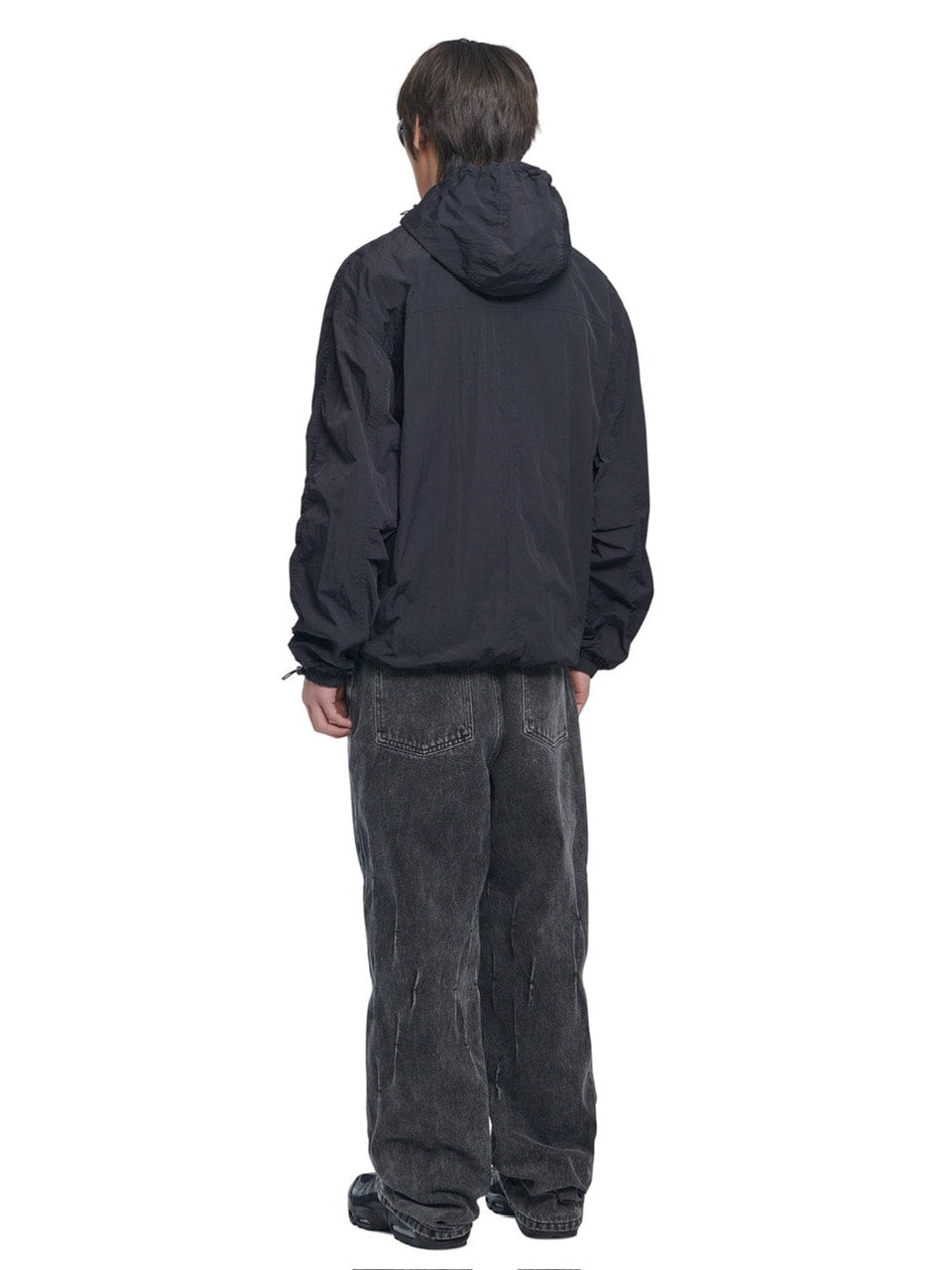 【NOMANUAL】SAIL WIND SHELL / 【ノーマニュアル】ロゴ長袖パーカー