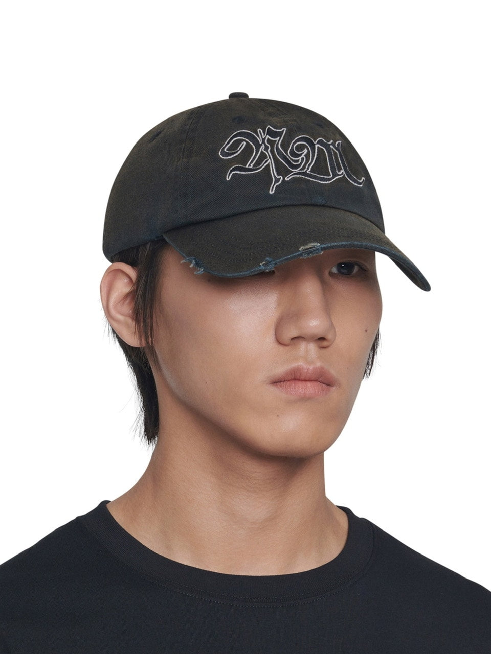 【NOMANUAL】BLEACHED NM LOGO BALL CAP