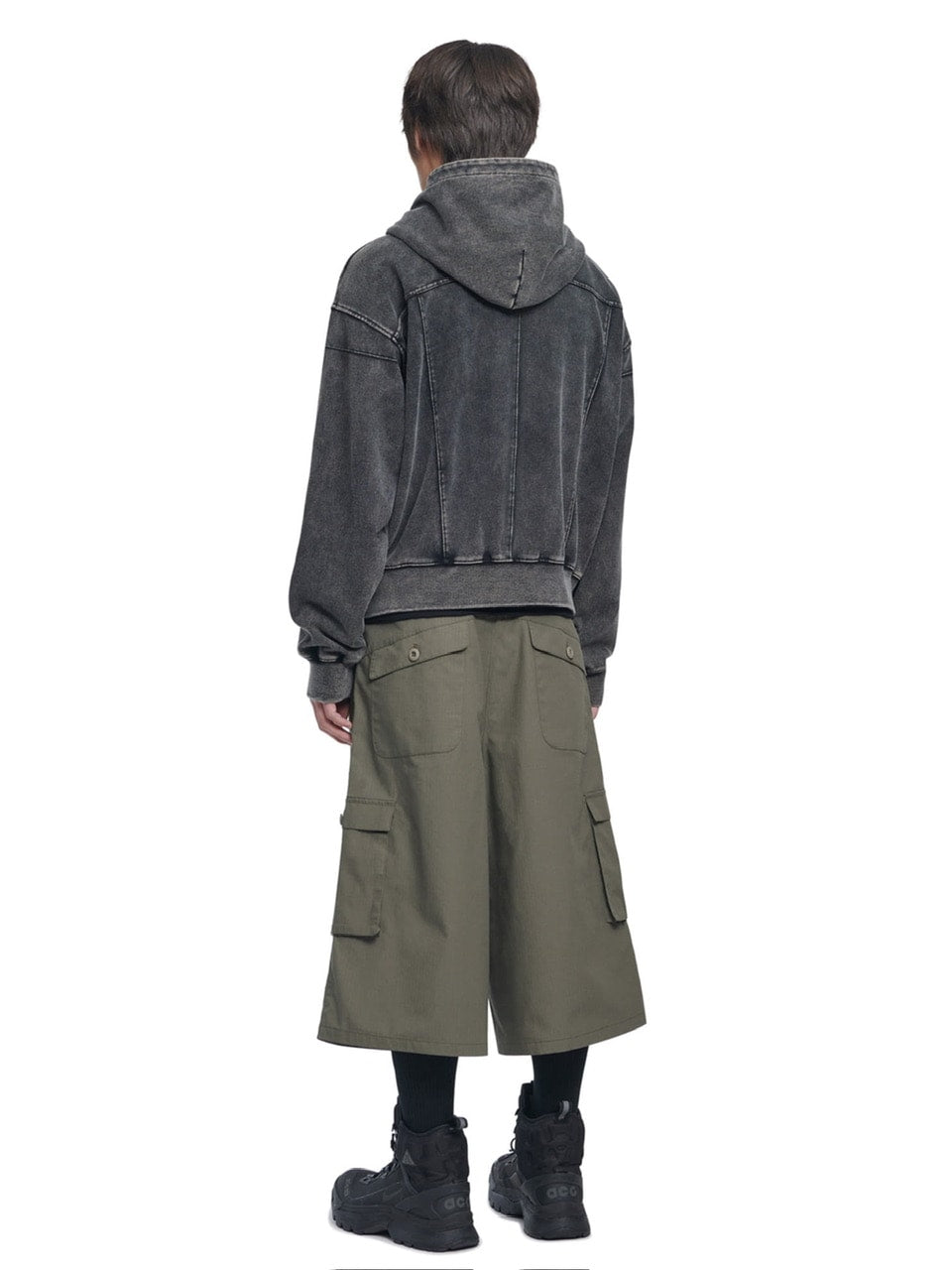 【NOMANUAL】VINTAGE LAYER HOODED ZIP-UP / 【ノーマニュアル】ビンテージレイヤードジップアップパーカー