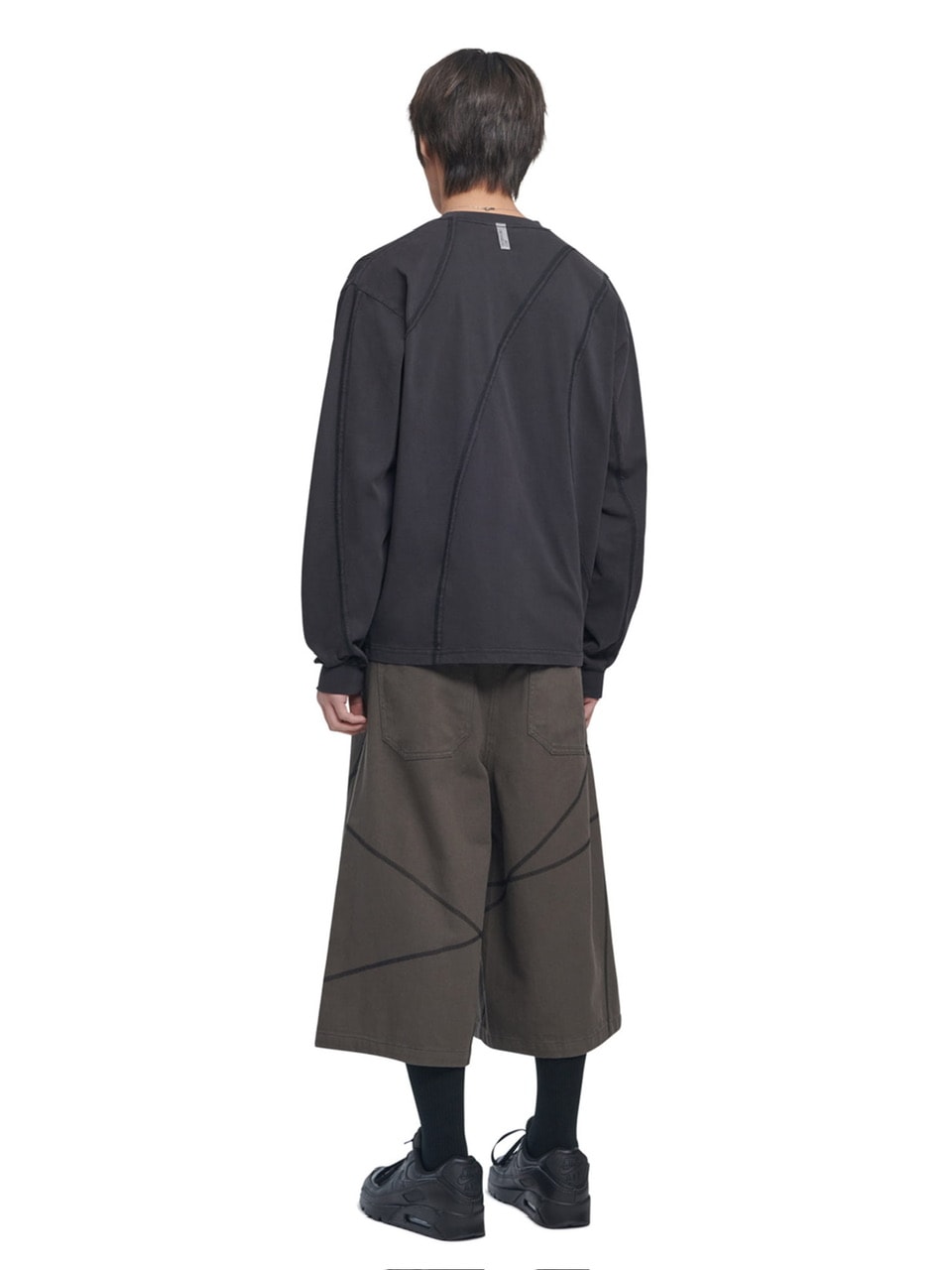 【NOMANUAL】OVERDYED CUTTING LONG SLEEVE TEE