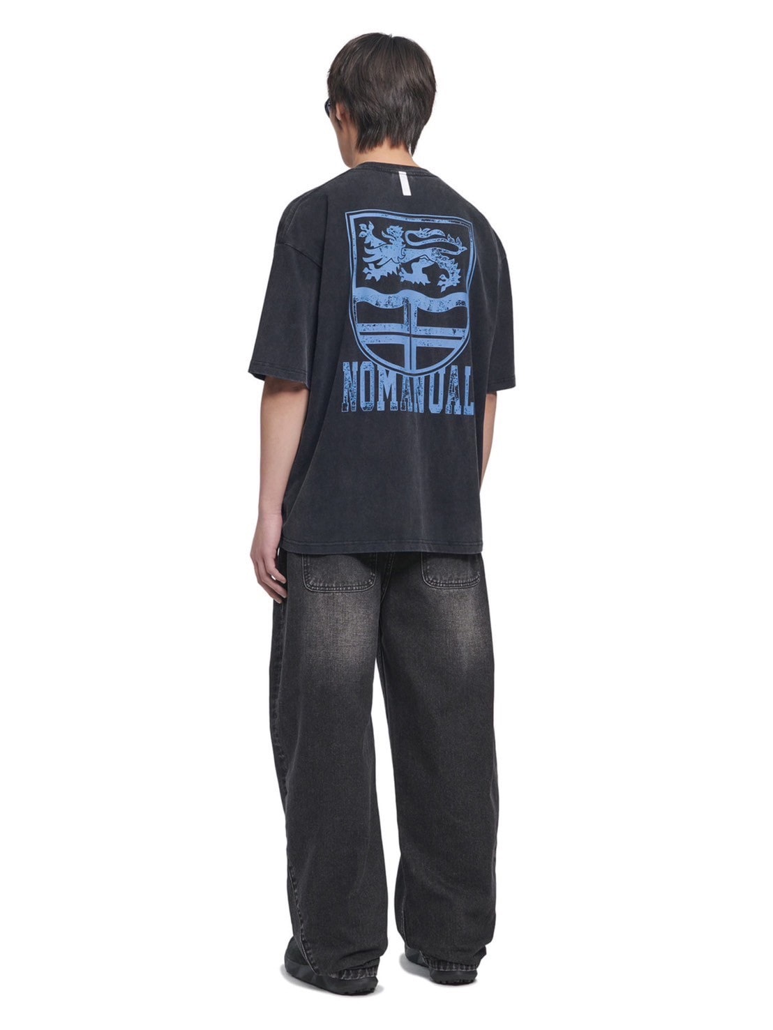 【NOMANUAL】EMBLEM WASHED T-SHIRT