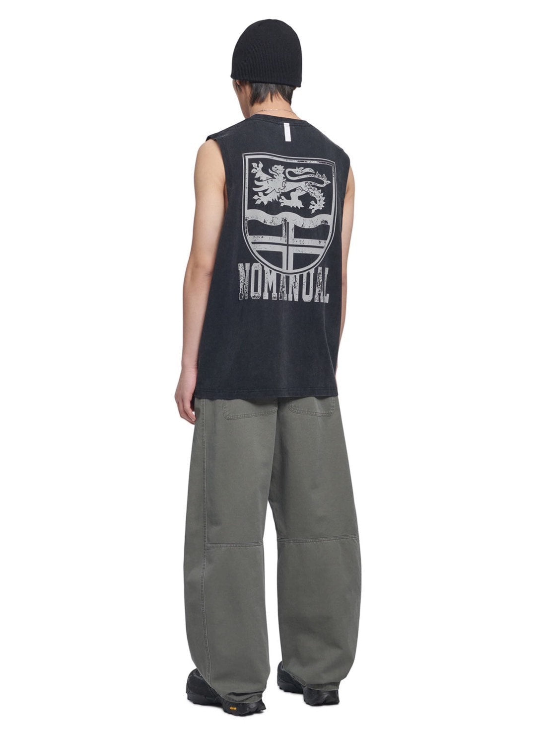 【NOMANUAL】EMBLEM WASHED SLEEVELESS TEE