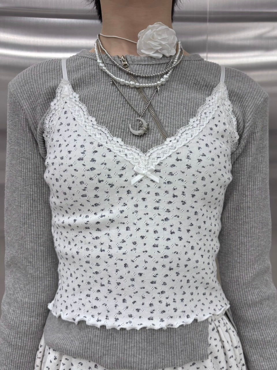 受注制【nmtc +】flower camisole (2color)