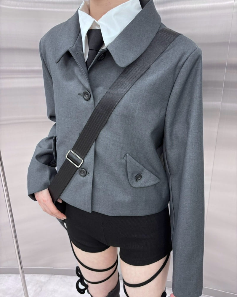 受注制【nmtc +】round collar jacket (2color)