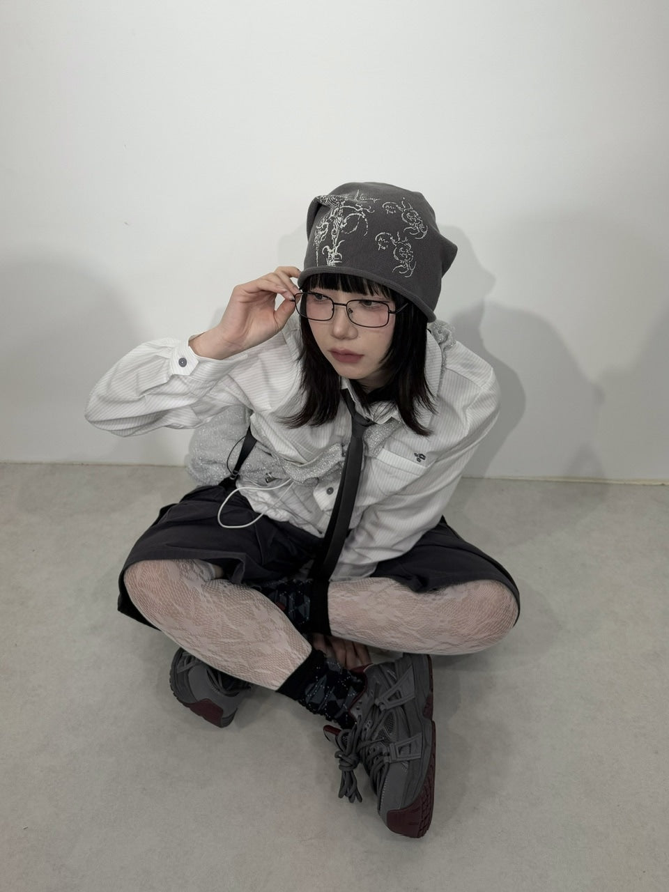 国際配送【Nerd out XU】Chaos design beanie (2color)