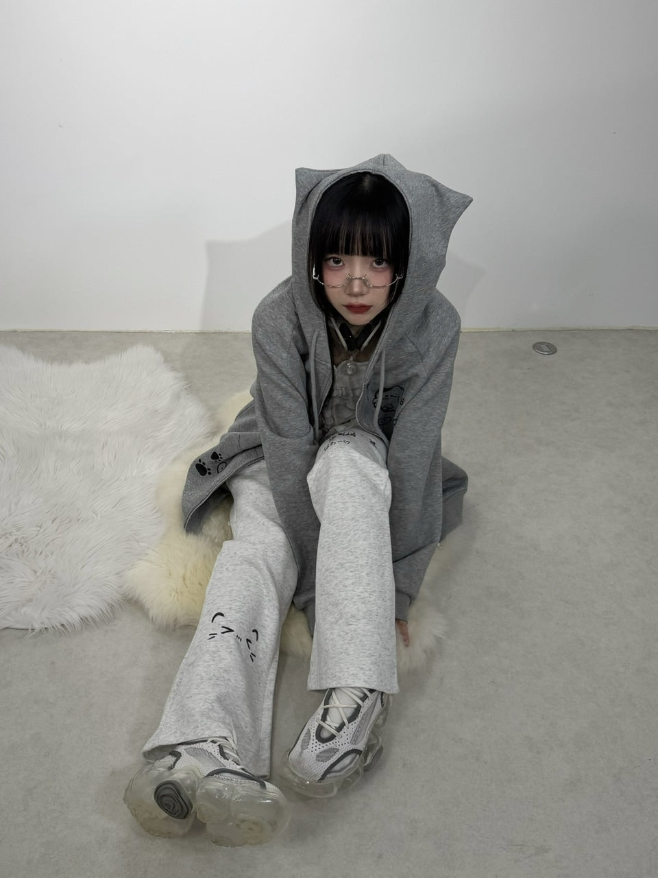 国際配送【Nerd out XU】neko!! Zip hoodie (2color) – PRESSING WEB SHOP