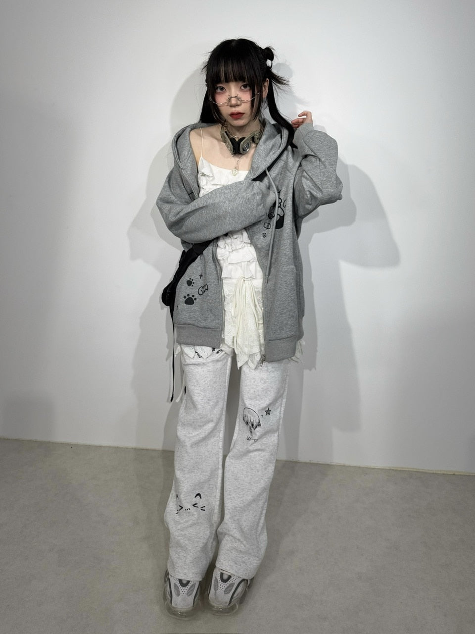 国際配送【Nerd out XU】neko!! sweat pants (2color)