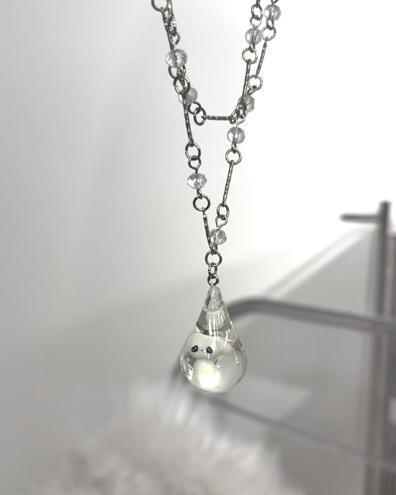 国際配送【Nerd out XU】drop dog necklace