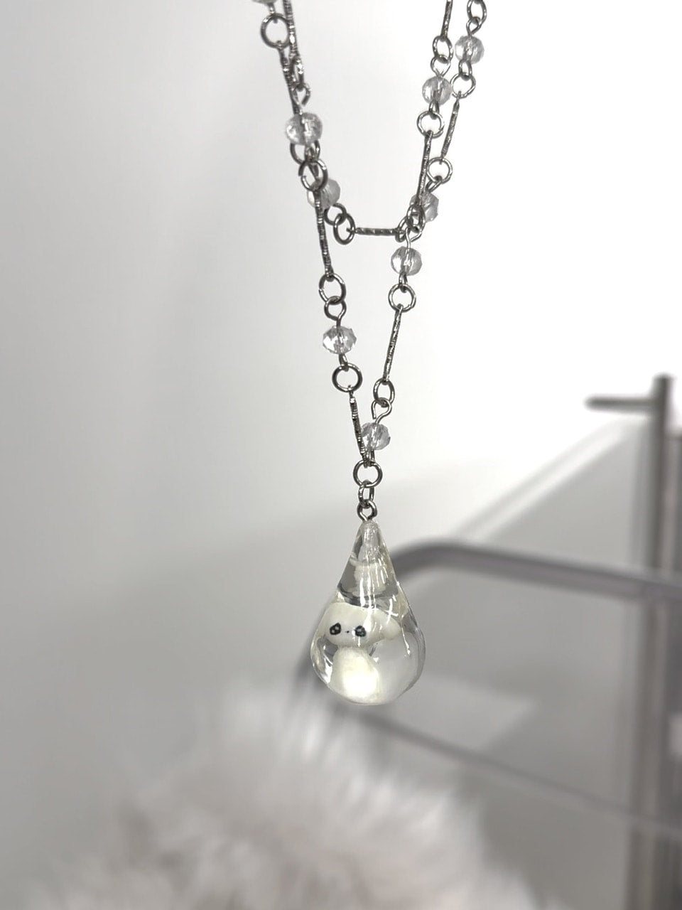 国際配送【Nerd out XU】drop dog necklace