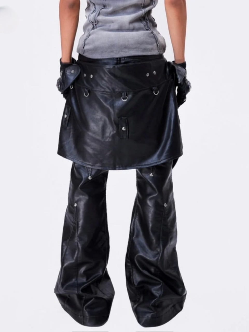 【Cozy world Wide】"005 CHAOS DREAM" LEATHER SKIRT PANTS