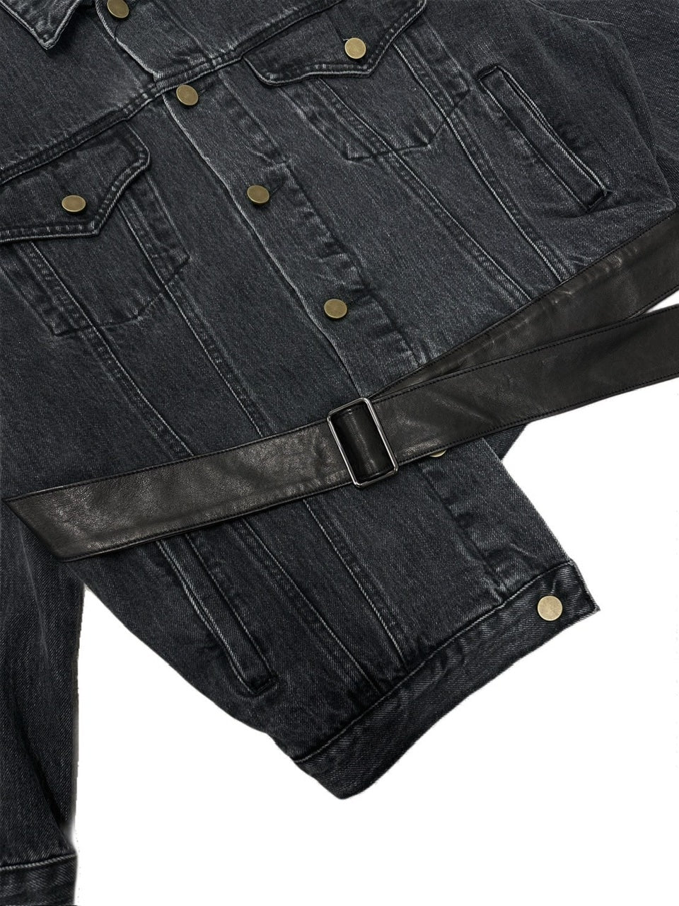 【YOUSER】Denim jacket with Belt Detail