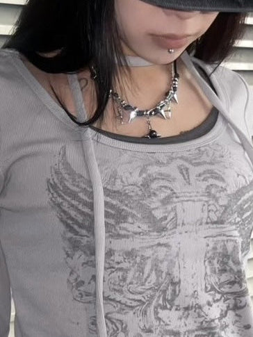 受注制【Never mind the XU】star studs necklace