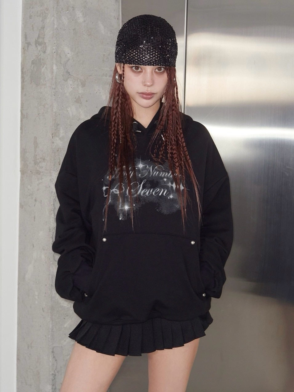 【HOLY NUMBER 7】LOVELY RIBBON DANCER CUBIC HOODIE