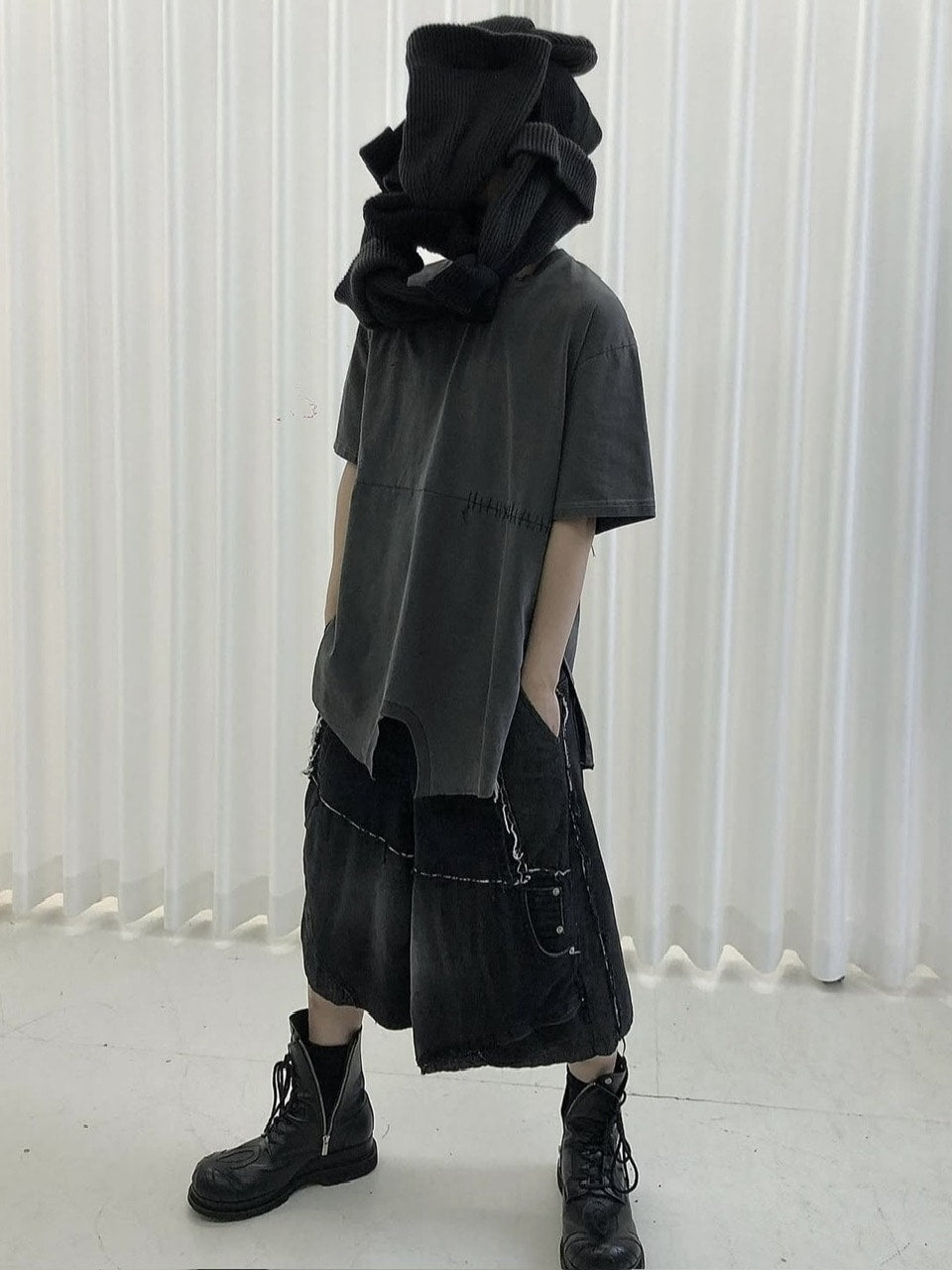 【SURGERY】remake denim bermuda pants / 【サージェリー】リメイバミューダデニムハーフパンツ