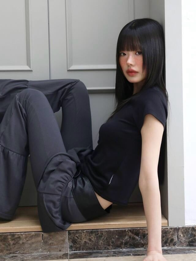 【Uglyshadow】CANCAN SHIRRING SKIRT PANTS