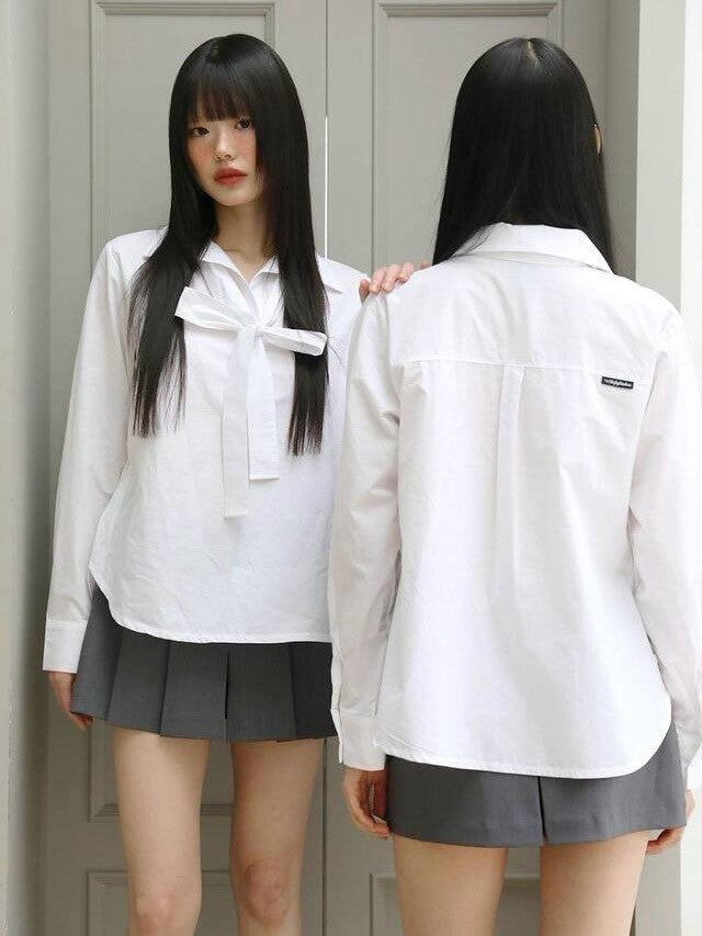 【Uglyshadow】TIE HALF SHIRT