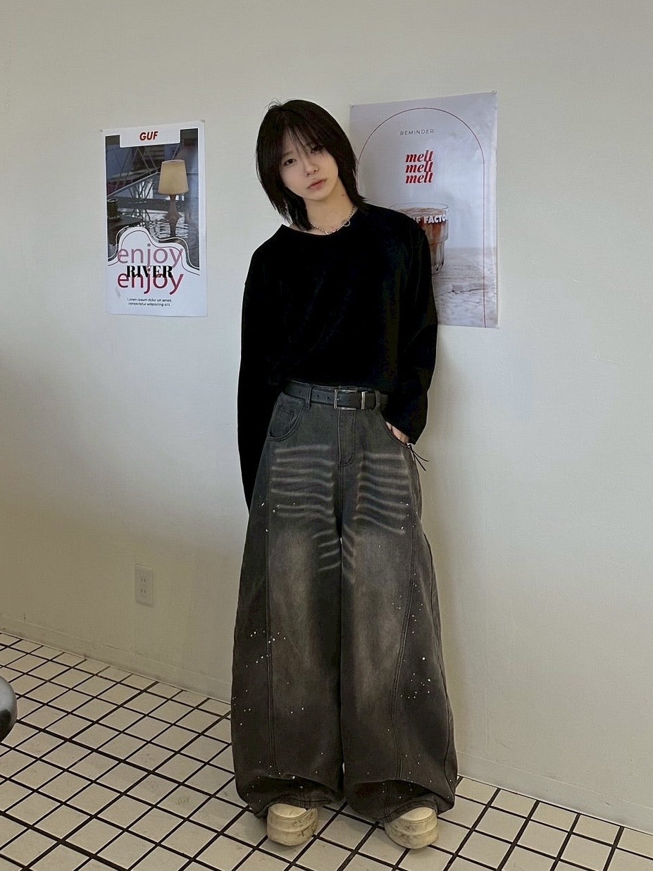 【LUV CODE】washed denim balloon pants 国際配送【LUV CODE】washed denim balloon pants – PRESSING WEB SHOP
