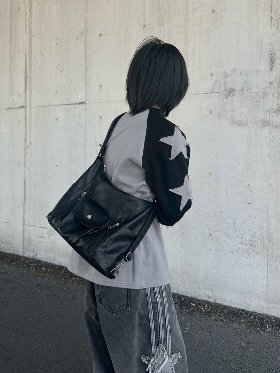 国際配送【LUV CODE】2way leather bag (2color)