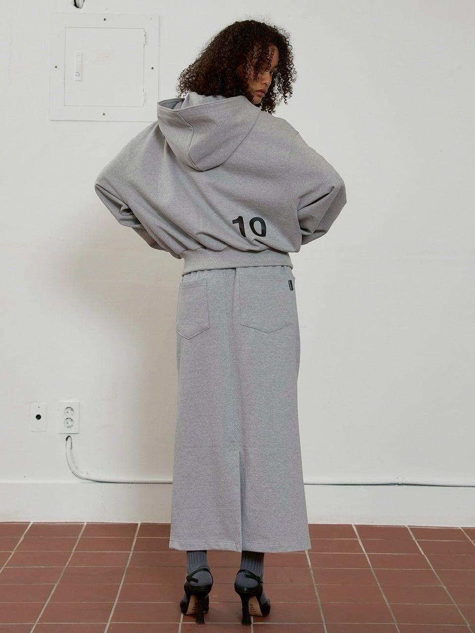【ESC STUDIO】big waves long skirt