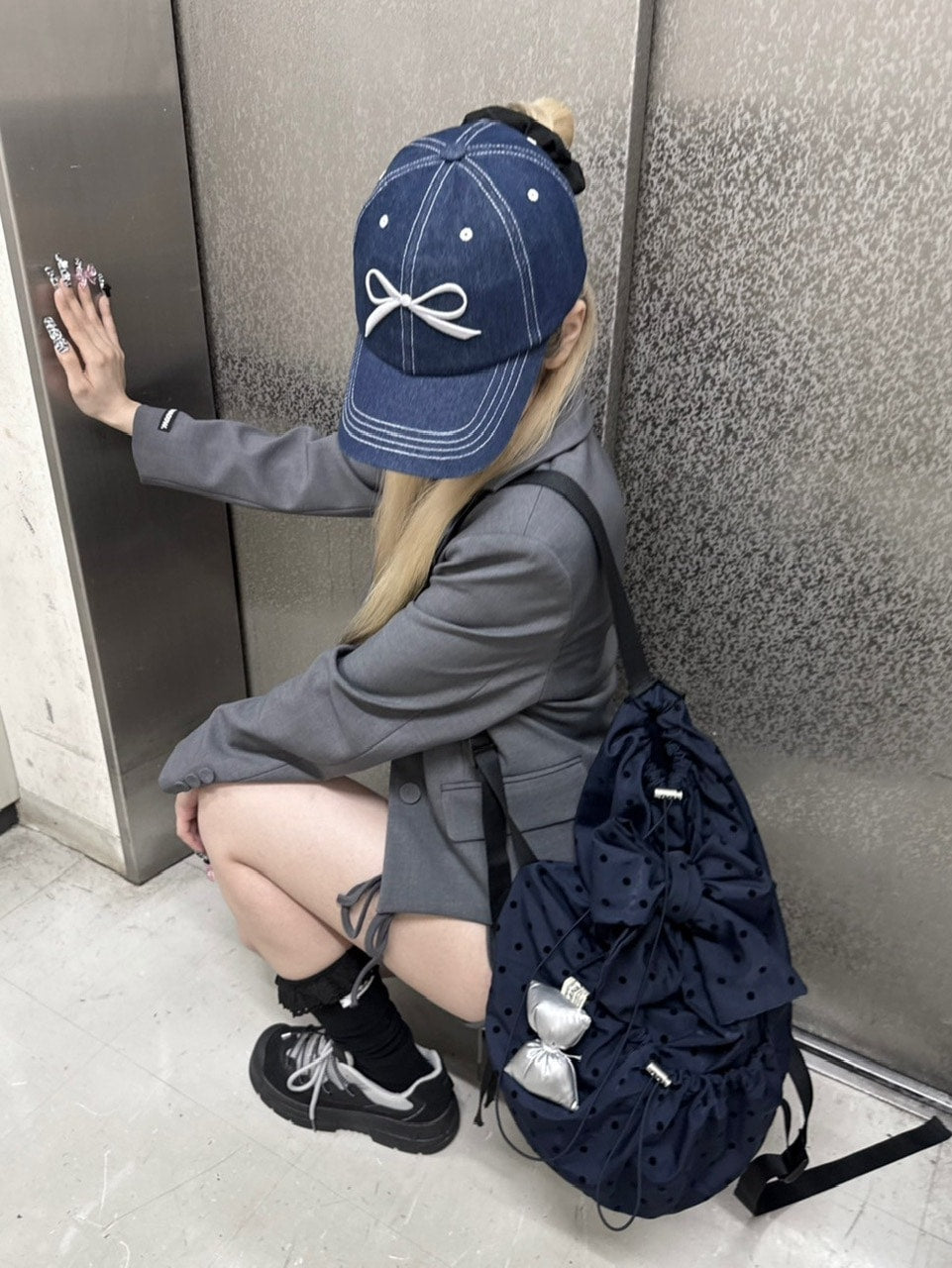 受注制【nmtc +】dot pattern backpack (2color) / 【エヌエムティーシープラス】ドットプリントバッグパック