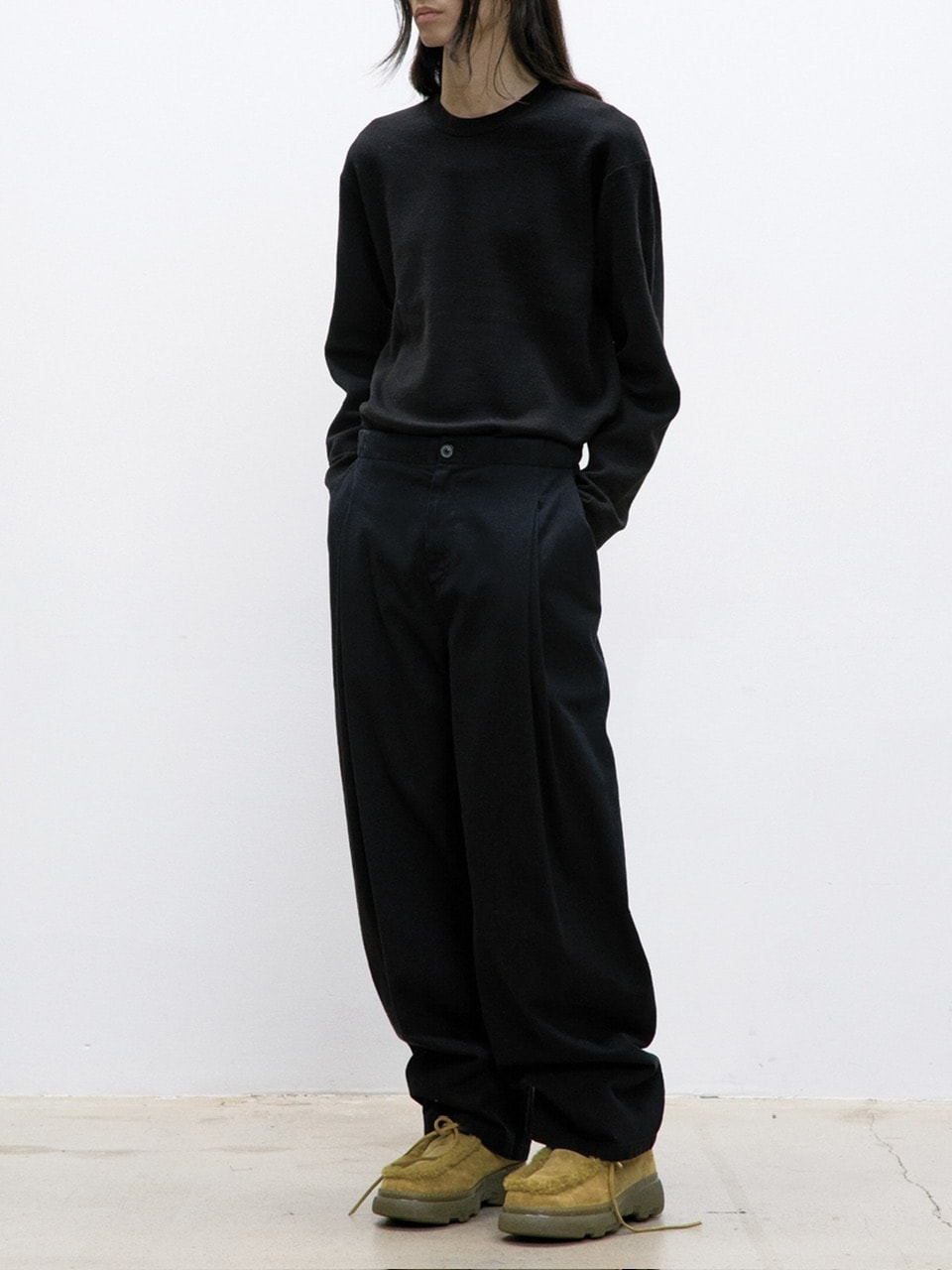 【COOR】HAIRY ALPACA-BLEND CREWNECK SWEATER