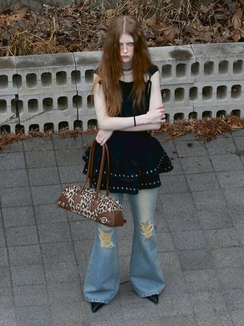 【NOT KNOWING】Eyelet Sleeveless Tee OPS