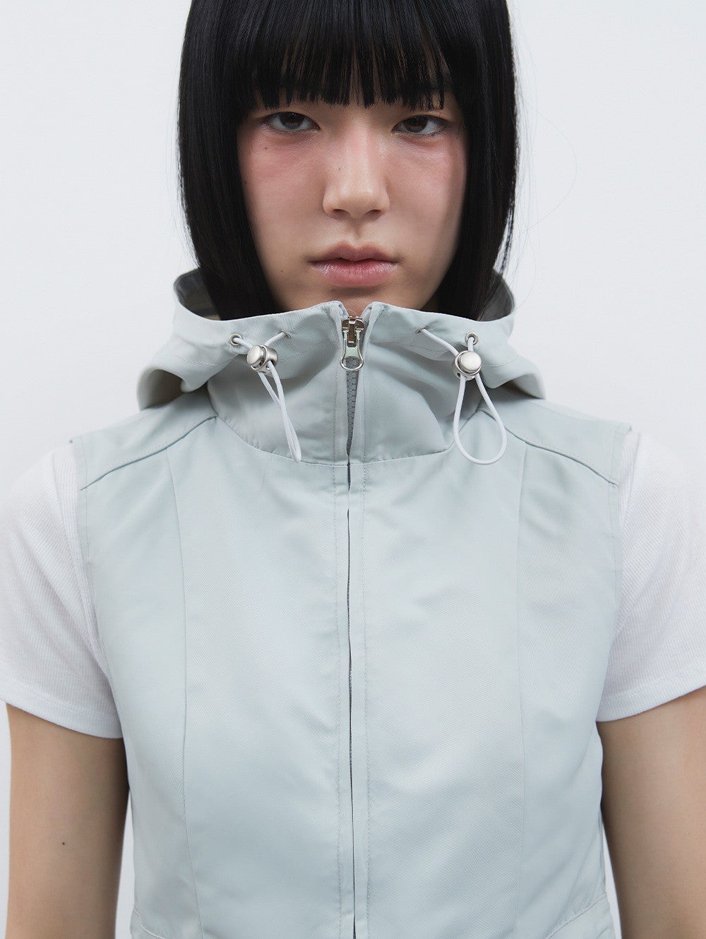 【TUOMIO】NYLON HOODED VEST