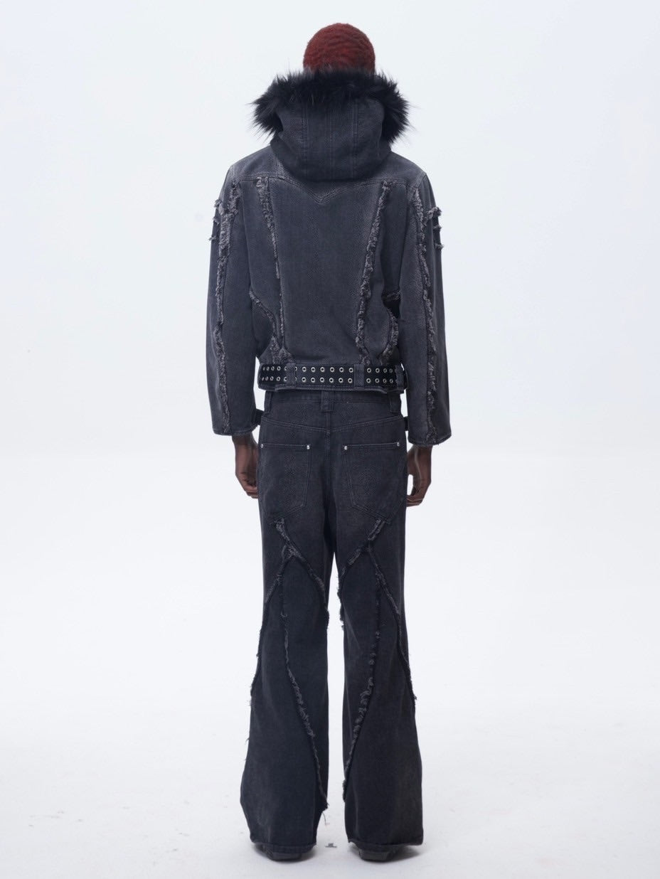 【The Boy Has No Patience】BLOOD MOON NIGHT SNAKE PRINT JACKET