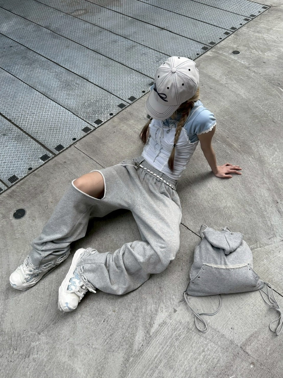 受注制【nmtc +】sweat hood knapsack (2color) / 【エヌエムティーシープラス】スウェットフードナップサック