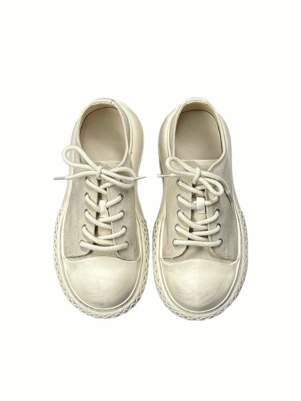 受注制【Chikashitsu +】volume toe canvas sneaker (2color)