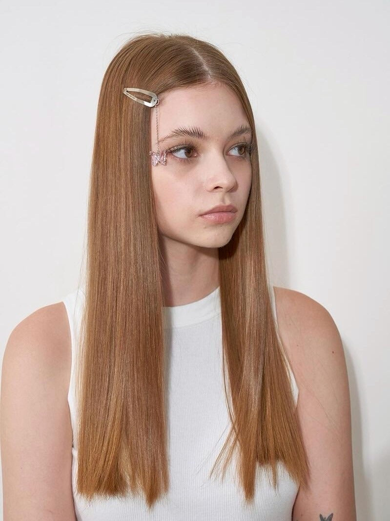 【ODDONEOUT】CRYSTAL BUTTERFLY DROP HAIR CLIP (1EA)