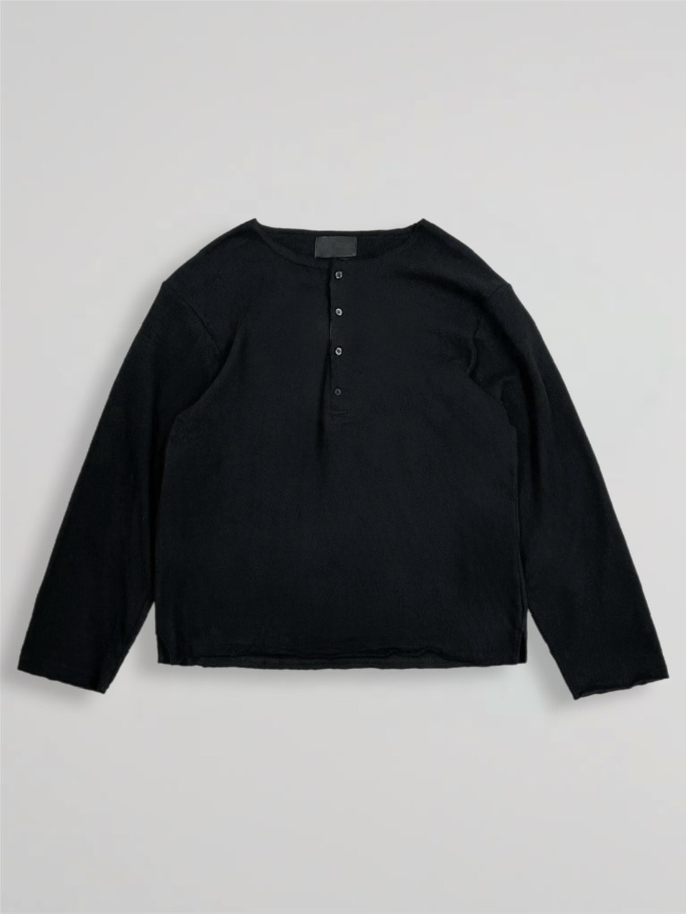 大阪店WEB限定受注制【Chikashitsu +】henry neck loose long sleeve (2color)