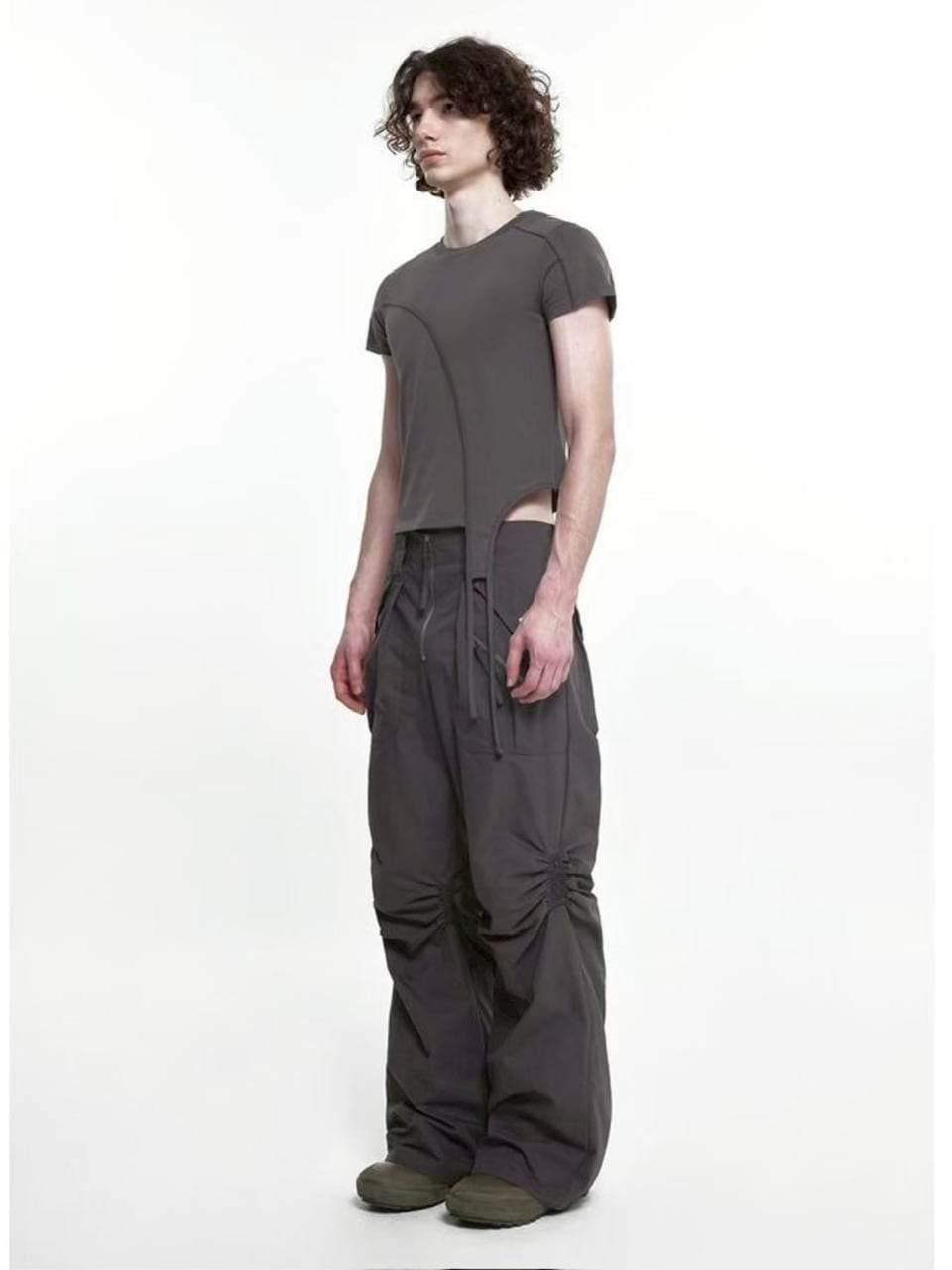 【NACHE】ASYMMETRIC LINE T-SHIRT