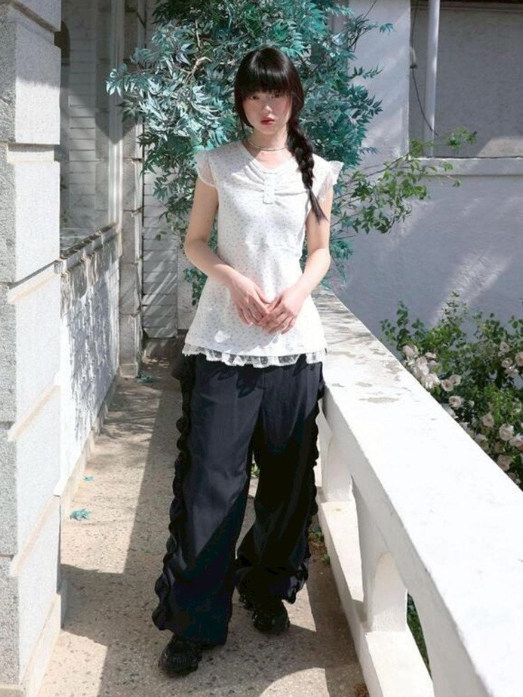 【Uglyshadow】SIDE FRILL PANTS