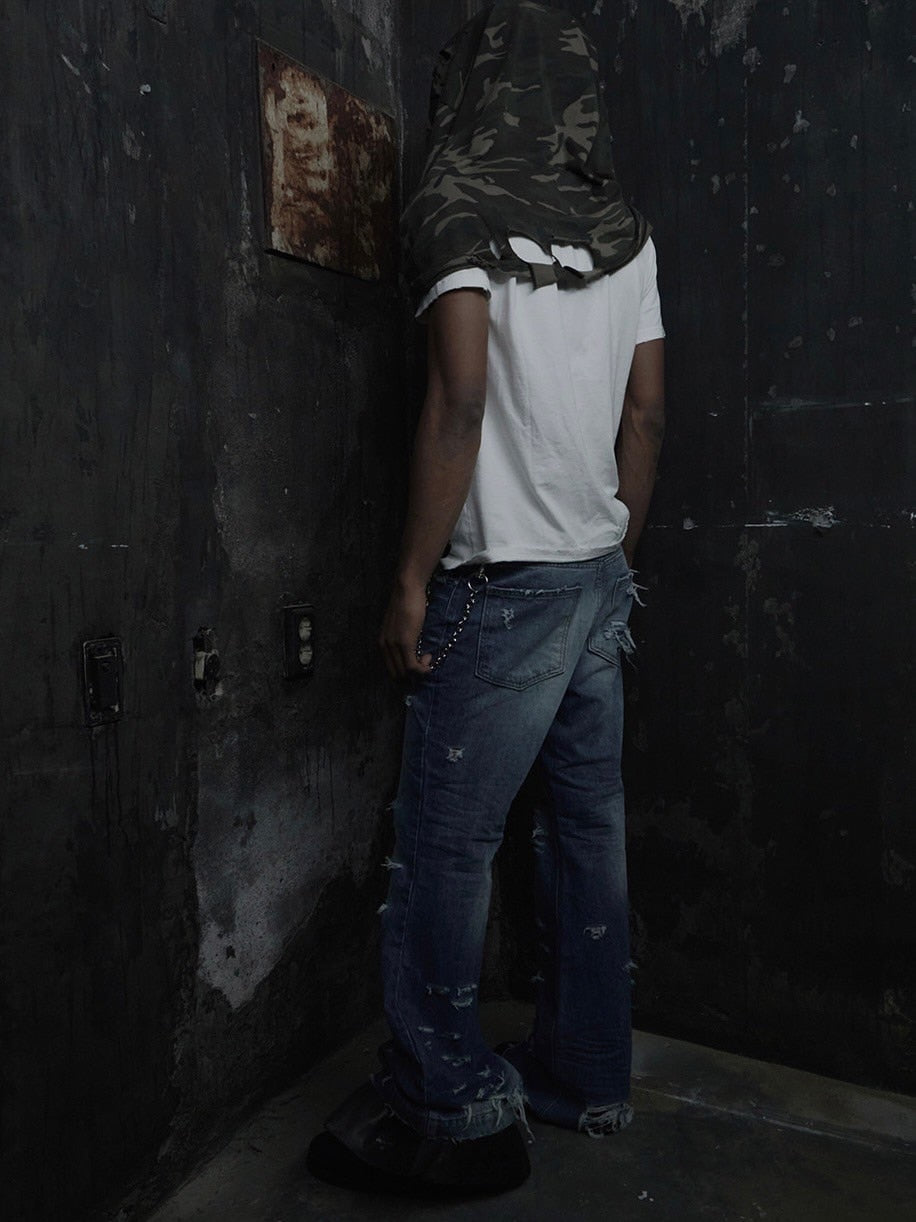 【SUNDAY OFF CLUB】RAVAGE Flared Denim