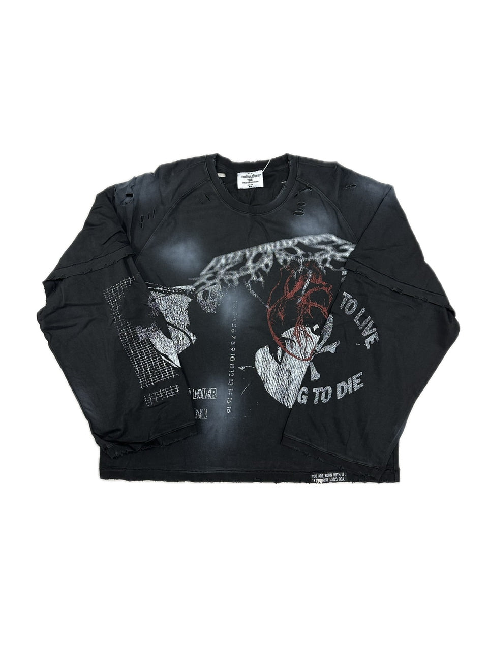 【F.V.V.O】SKELETON BROKEN HOLE T-SHIRT